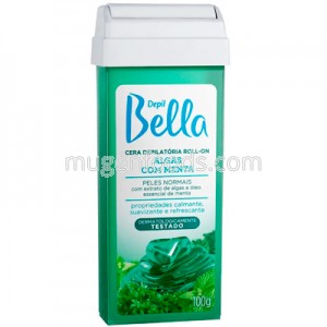 Cera Depilatoria Roll-On de Algas con Menta 100g Depil Bella