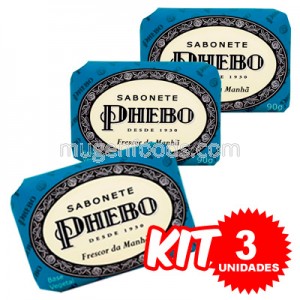 (Kit 3 Unidades) Jabón Frescor de la Mañana 90g x 3 - Phebo
