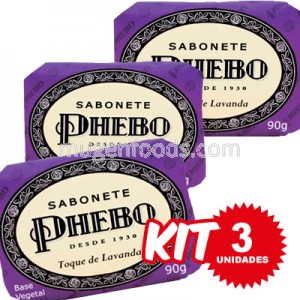 (Kit 3 Unidades) Jabón Toque de Lavanda 90g x 3 - Phebo