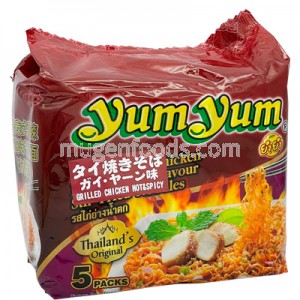 Lamen Grilled Chicken Hot Spicy 5 x 70g Yum Yum