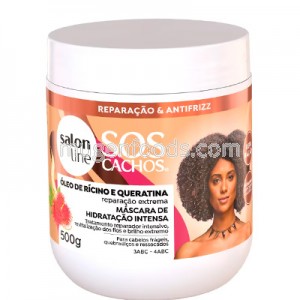 Máscara de Trat. SOS Rizos Ricino y Queratina 500g Salon Line