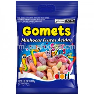 Gusanitos Ácidos de Frutas 100g Gomets Dori