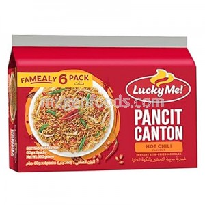 Pancit Canton Hot Chili 6 x 60g Lucky Me!