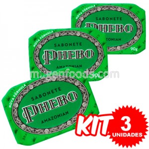 (Kit 3 Unidades) Jabón Amazonian 90g x 3 - Phebo