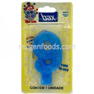 Vela Azul con Mecha Mágica N°9 Bax