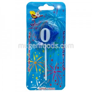 Vela Estrella Nº0 Azul Festhamires