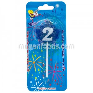 Vela Estrella Nº2 Azul Festhamires
