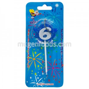 Vela Estrella Nº6 Azul Festhamires