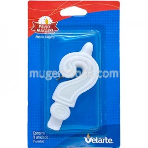 Vela Signo de Interrogación Blanca Velarte