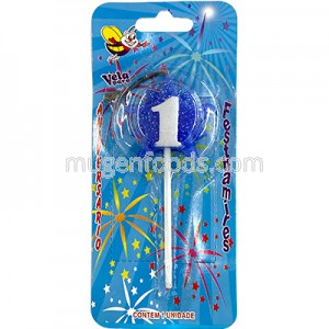 Vela Estrella Nº1 Azul Festhamires