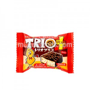 Wafer Trio Plus Chocolate, Crema y Maní 16g Yaokin