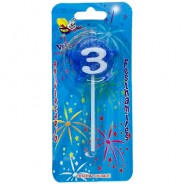 Vela Estrella Nº3 Azul Festhamires