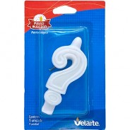 Vela Signo de Interrogación Blanca Velarte