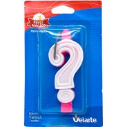 Vela Signo de Interrogación Rosada Velarte