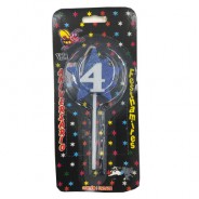 Vela Estrella Nº4 Azul Festhamires