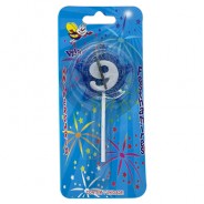 Vela Estrella Nº9 Azul Festhamires