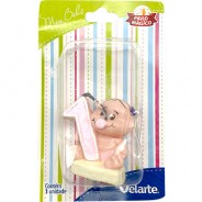 Vela Mágica Mi Primer Añito Rosada Velarte