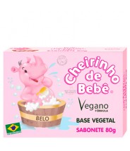 Jabón Rosa 80g Cheirinho de Bebê