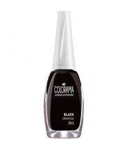 Esmalte Cremoso Intenso Black 8ml Colorama