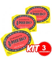 (Kit 3 Unidades) Jabón Aroma de Rosas 90g x 3 - Phebo