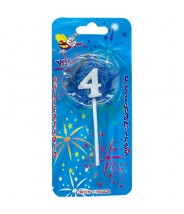 Vela Estrella Nº4 Azul Festhamires