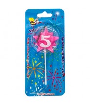 Vela Estrella Nº5 Rosada Festhamires