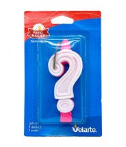 Vela Signo de Interrogación Rosada Velarte