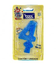 Vela Azul con Mecha Mágica N°4 Bax