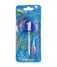 Vela Estrella Nº1 Azul Festhamires