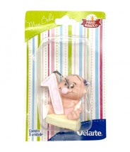 Vela Mágica Mi Primer Añito Rosada Velarte