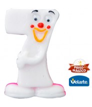 Vela Karetinha Rosada Nº7 Velarte