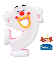 Vela Karetinha Rosada Nº9 Velarte